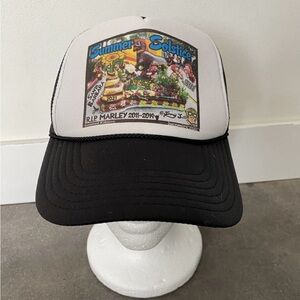 Black and White Graphic Trucker Hat